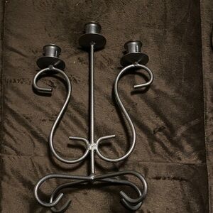 Elegant Silver Metal Candle Holder